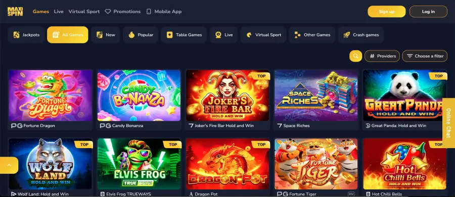 Maxispin casino withdrawal request screen showing pending payout status